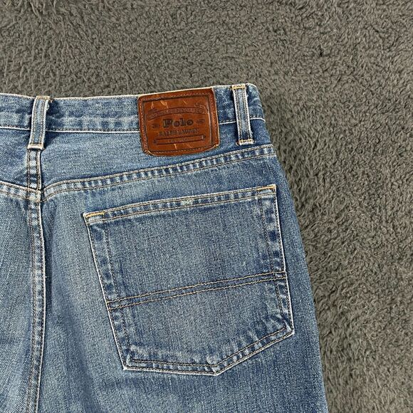 Vtg Polo Ralph Lauren Jeans Mens 35x32 Blue Medium Wash Straight Fit Y2K 90s - Picture 7 of 15